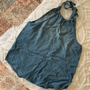 Cloth & Stone Anthropologie Halter Top Chambray